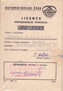 Licence Věroslava Kollerta z roku 1983