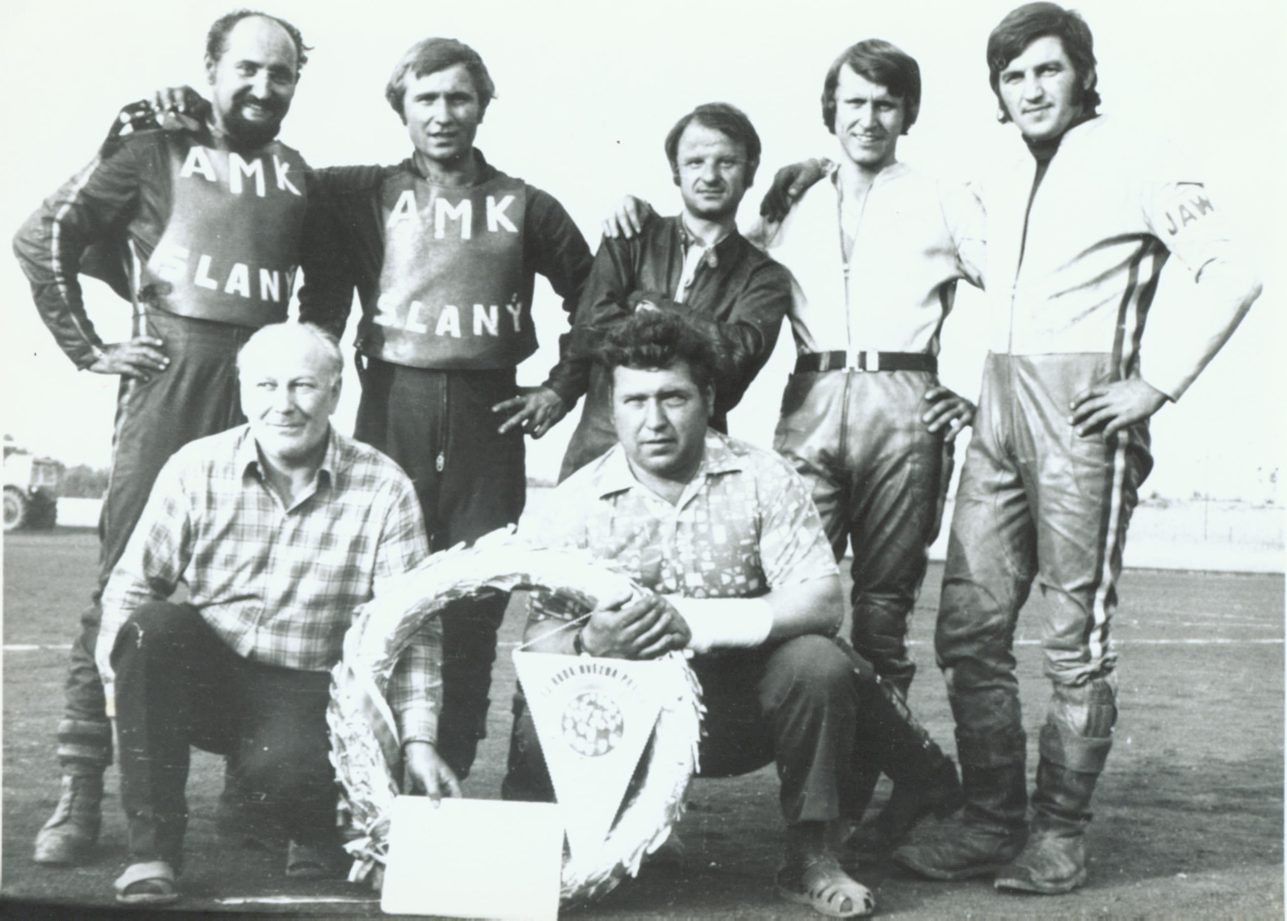 František Moulis se slánským týmem v sedmdesátých letech