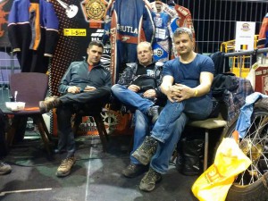 Lukáš Volejník, Radek Hutla a Robert Růžička po tréninku v Assenu