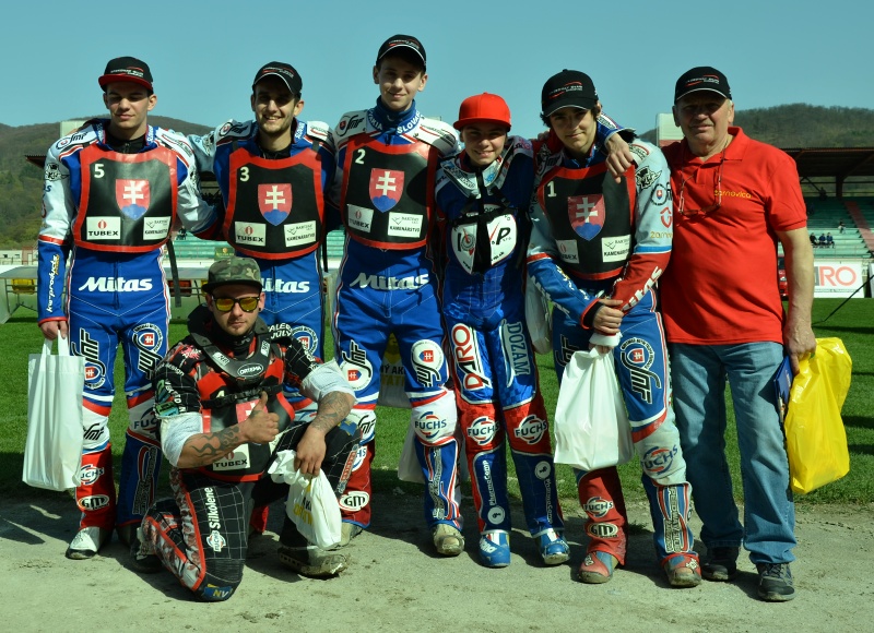 Slovensko: zleva Jakub Valkovič, Fritz Wallner, Patrik Búri, Ján Mihálik, David Pacalaj, Michal Tomka a Ján Daniel