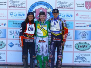 Sindy Weber stála při svém debutu s pětistovkou na pódiu ve Stralsundu