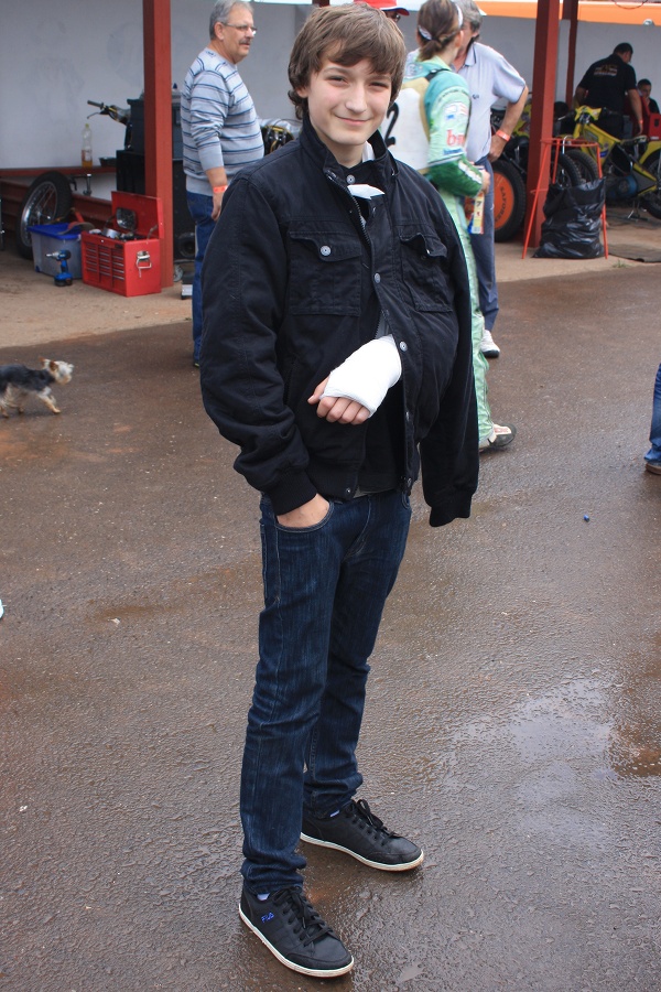 David Štěrovský si z Chabařovic odvezl sádru.