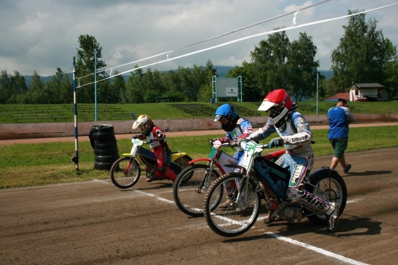 Finále A mistrovského závodu: Filip Šifalda, Adam Fencl a Kryštof Rybář.