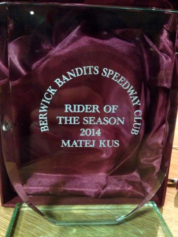 Matěj Kůs získal titul berwického závodníka roku.